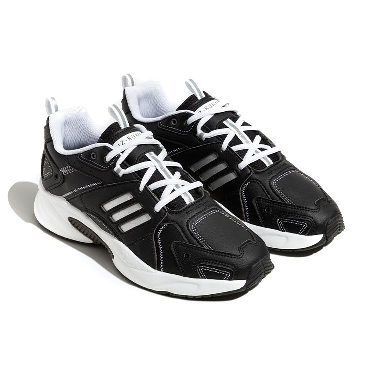 adidas Neo JZ Runner Кожа Замша Модные Удобные Нескользящие Прочные Легкие Низкие Повседневные Кроссовки Унисекс Повседневная Обувь Черный Белый IG9431