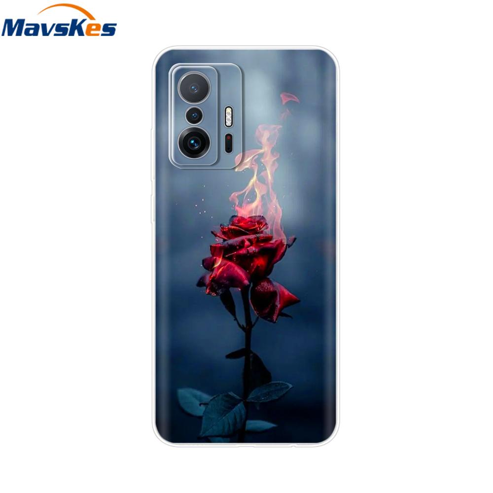 For Xiaomi 11T Pro Case For Xiaomi 11T Cover Transparent Silicone Cute Back Cover Cases Soft Bumper for xiaomi 11t 5g t11 Capa