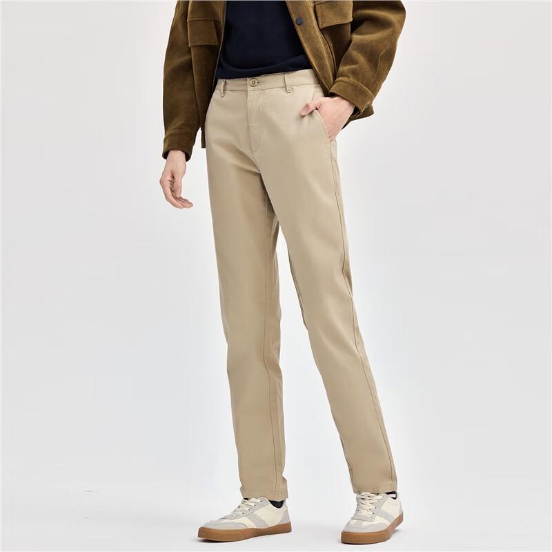 GIORDANO Мужские прямые эластичные брюки чинос