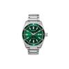Серия Eco-Drive Серия Eco-Drive Мода и Отдых Серебристый Фото Кварц Стальной Ремешок Мужские Часы Зеленый Циферблат AW1598-70X