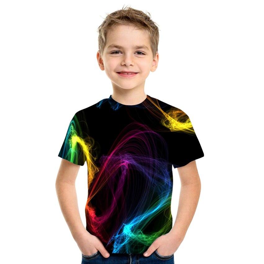 Baby Boy Cartoon Casual T-shirt Girl Abstract Fashion T-shirt Summer Short-sleeved O-neck T-shirt