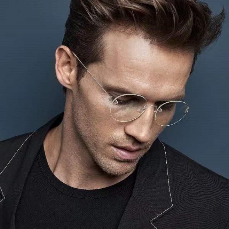 2025 Denmark Brand Fashion Round Rimless Glasses Frame Men Women Pure Titanium Ultralight 6g Eyeglassess Retro Eyewear Classic