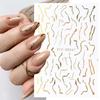 3D Metallic Golden Line Nail Stickers Striping Tape Nail Design Decor Art Decals DIY Manicure Decor