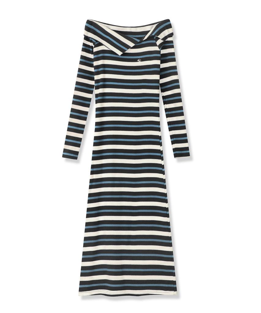 Viva Sers Lovely Stripe Long Dress - 4Col