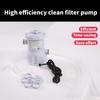 Pool Water Cycling Pump with Filter Insert, 330 Gallon Above Ground Pool Unit, Three-Pin Plug, Twin Hose Inlets and Connection Parts