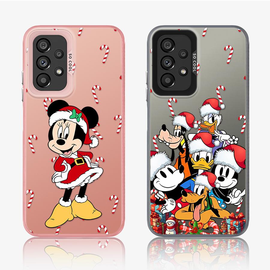 Christmas Mickey Donald Duck Phone Case for Galaxy A15 A52 A72 4G 5G A25 A52s A53 A54 A55 A73 5G A51 4G bag