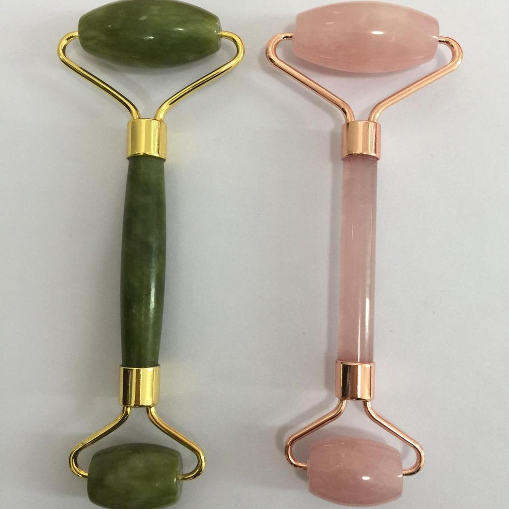 Массажер для красоты Xiuyan Jade и набор роликов из розового кварца с кристальной скребковой пластиной в подарочной коробке