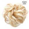 LUPU Messy Hair Bun with Elastic Band Natural Wig Bundle Ponytail Color Black Purple Pink