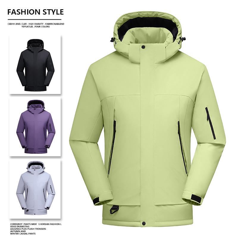 Мужская ветровка средней длины с флисовой подкладкой 2025 - Осенне-зимняя рабочая одежда, уличная повседневная куртка
