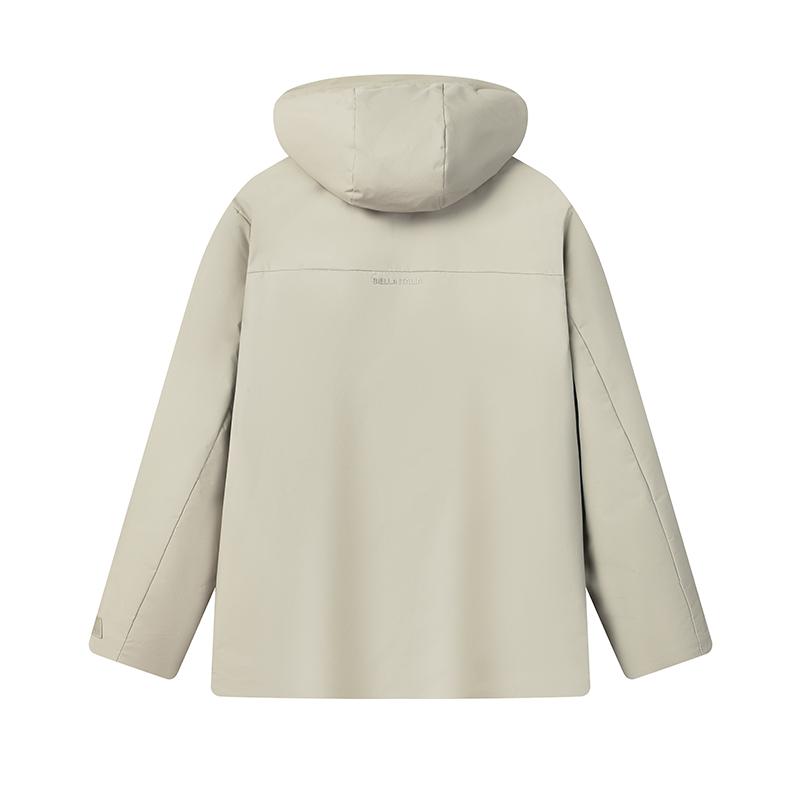 Fila Heritage Classic Простая Мода Повседневная Удобная Универсальная Теплая Хлопковая Куртка с Капюшоном Мужские куртки Светло-Промышленно-Коричневый F11M618905FBG