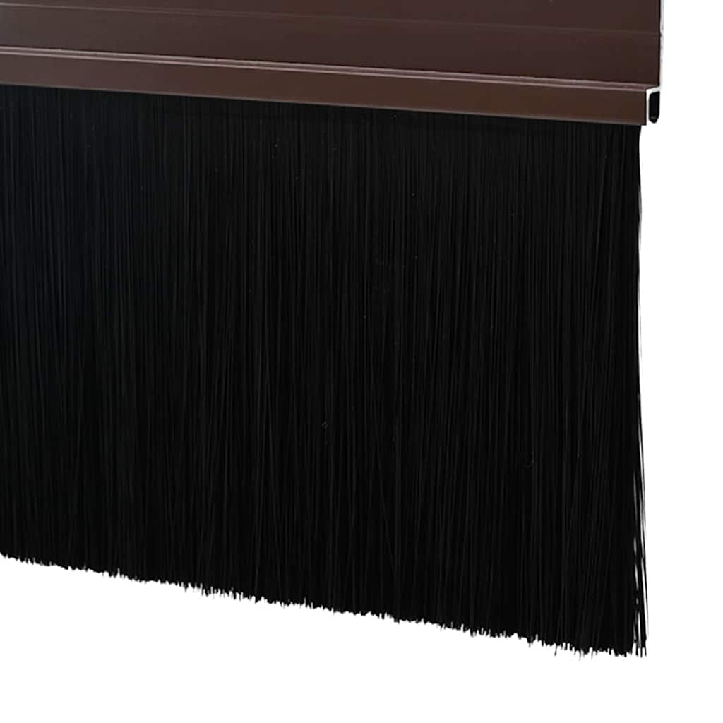 Snap on Door Brush Seals 2 pcs Brown 100 cm