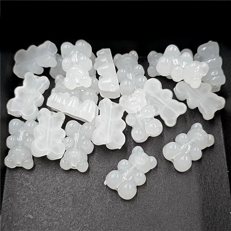 10 шт. 12*19 мм ночное свечение, конфеты, желе, вертикальное отверстие, медведь для DIY, браслет, ожерелье, шпилька, материал, аксессуары ручной работы, ювелирные аксессуары