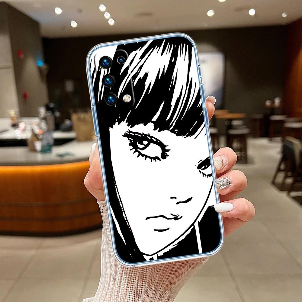 Junji Ito Tomie Transparent Phone Case for Motorola Moto G7 G8 G9 G84 G85 G73 G24 G15 Z2 Play Power Plus