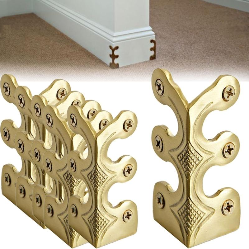 Traditional Aesthetic Elegant Copper Corner Protectors with Chinese Antique Design for Preserving Furniture Edges Corner