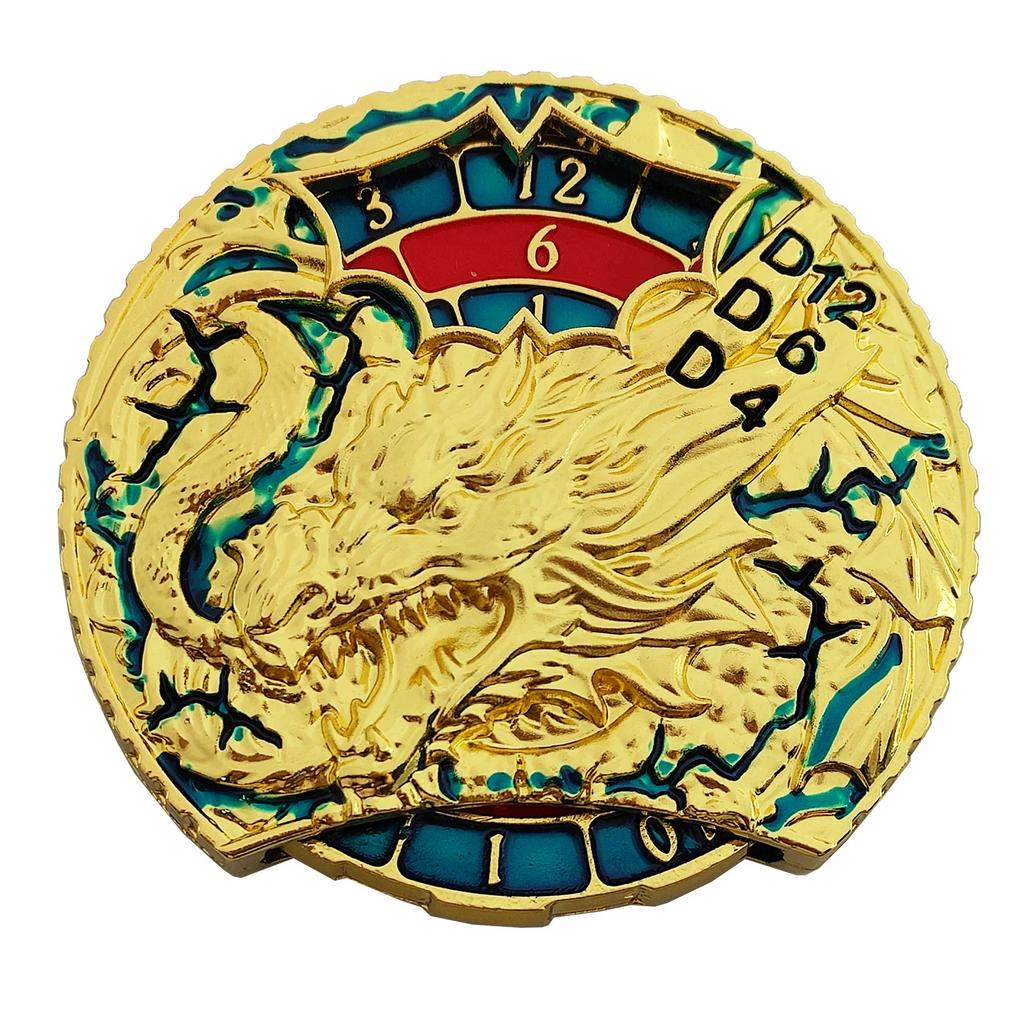 Металлические игральные кости COC Running Dice 7-в-1 Fingertip Gyro Turntable Polyhedron Metal Dice DND Dungeons & Dragons