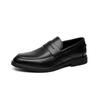 Fashion 2024 Spring Autumn New Designer Men's Dress Shoes Fashion Casual England Black Leather Shoes Male Solid Color Loafers Man