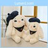 Cute Cartoon Beret Rabbit With Carrot Pattern Scarf Plush Toy For Children