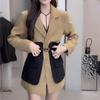 Autumn New Suit Jacket Women's Coat Design Contrast Color Stitching Suit Jacket