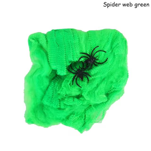 Artificial Spider Web Elastic Spider Web Horror Party Bar Ghost House Scene Prop Halloween Horror Decoration Elastic Spider Web