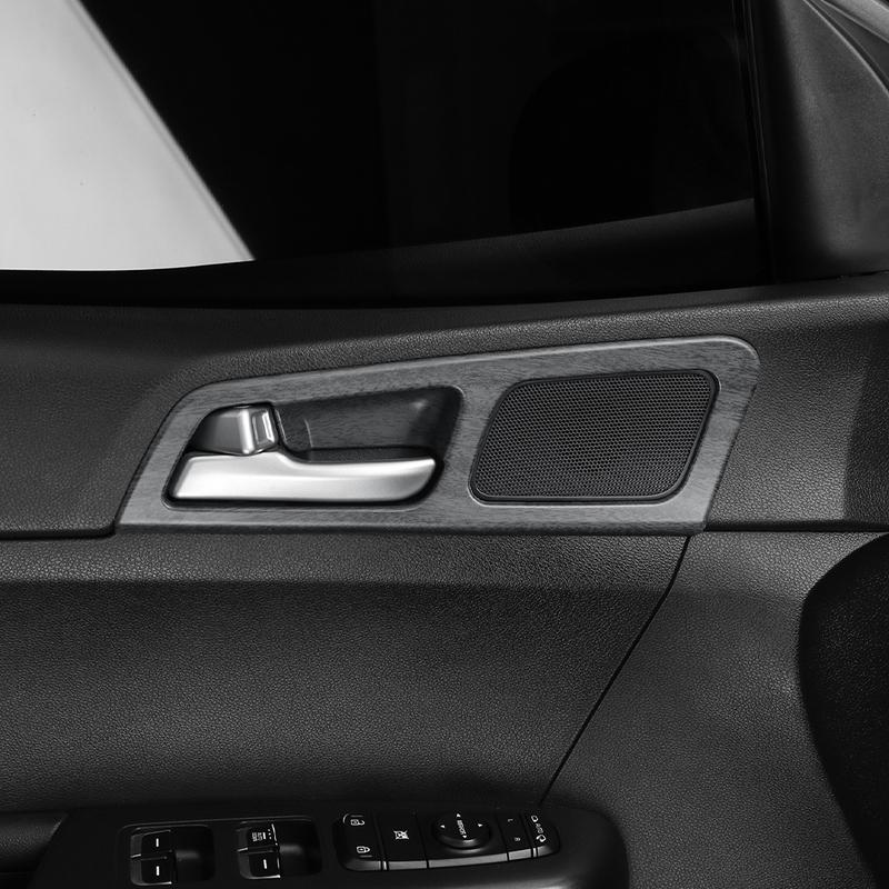 4Pcs Carbon Black ABS Door Bowl Molding Trim Decorative Strip Cover for Kia Sportage 2015-
