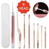 8Pcs/set LED Light LED Ear Wax Pickers Ear Clean Tool Ear Pick Cleaner Spoon  for Baby Adults