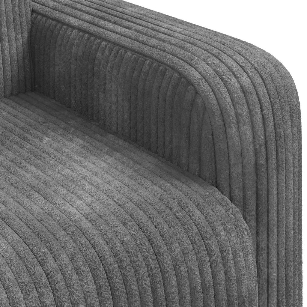 Armchair Light Gray Corduroy