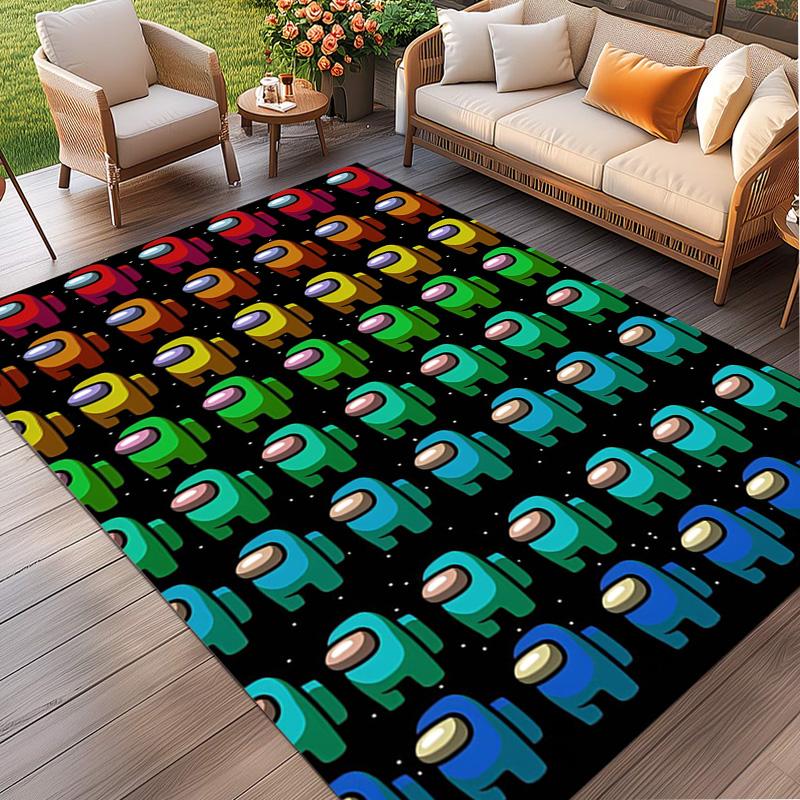 Among Us Print Rug, Washable Floor Carpet, For Entryway Dorm Laundry Room Office Study, Home Decor Birthday Christmas Gift