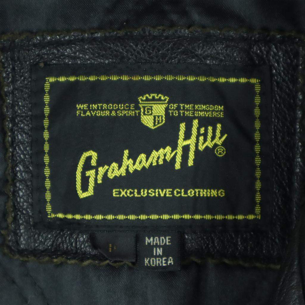 Graham Hill Long sleeve Leather coat F black Sheep leather Men's Used