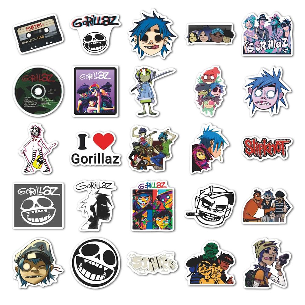 10 30 55 шт. Наклейки Музыкальной Группы Gorillaz Крутые Граффити Наклейки Для DIY Скейтборда Телефона Ноутбука Водонепроницаемые Смешные Наклейки Декор