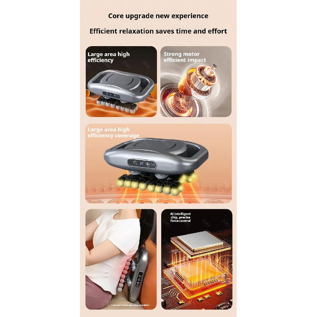 42 Head Massage Gun Professional Muscle Fascia Gun Powerful Vibration Deep Tissue Massager for Shoulder Waist Back Leg Body