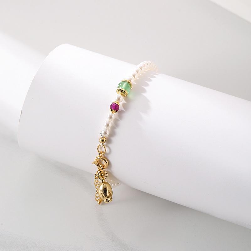 Высококачественный позолоченный браслет из натуральных камней - идеальный подарок для девушки или друга