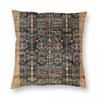 Antique North Indian Rug Pillowcase Polyester Linen Velvet Pattern Zip Decor Car Cushion Cover