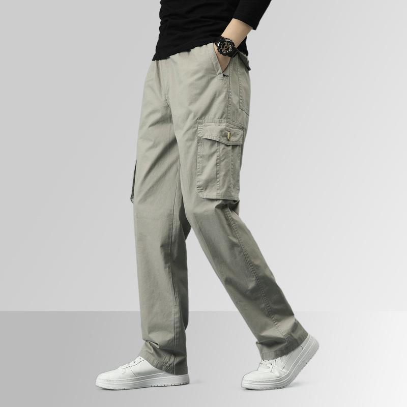 Мужские легкие походные брюки Быстросохнущие тактические рабочие брюки на открытом воздухе Брюки-карго для тренировок Бегуны с эластичной резинкой на талии Тактические брюки с несколькими карманами