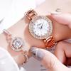 Fashion Jewelry Luxury Women Watches Bracelet Set Ladies Bracelet Watch Casual Metal Strap Quartz Wristwatch Clock