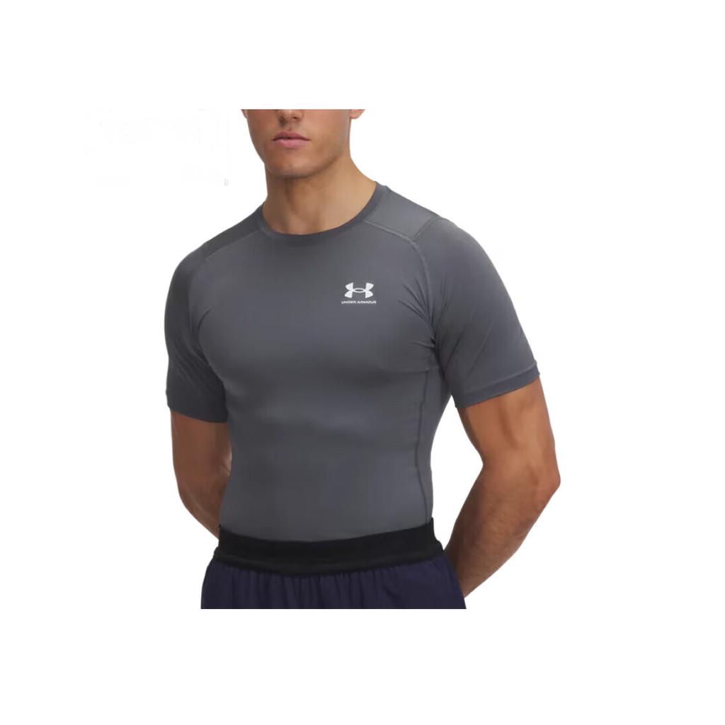 Under Armour HeatGear Launch Elite Охлаждающая серия Логотип Удобная футболка с коротким рукавом и круглым вырезом для фитнеса Мужские топы 1361518-012