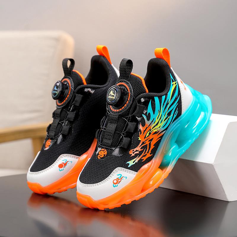 Boys' Sports Shoes Zixia Autumn Mesh Breathable 2025 New Children's Shoes Running Basketball Net Shoes Middle and Old Children