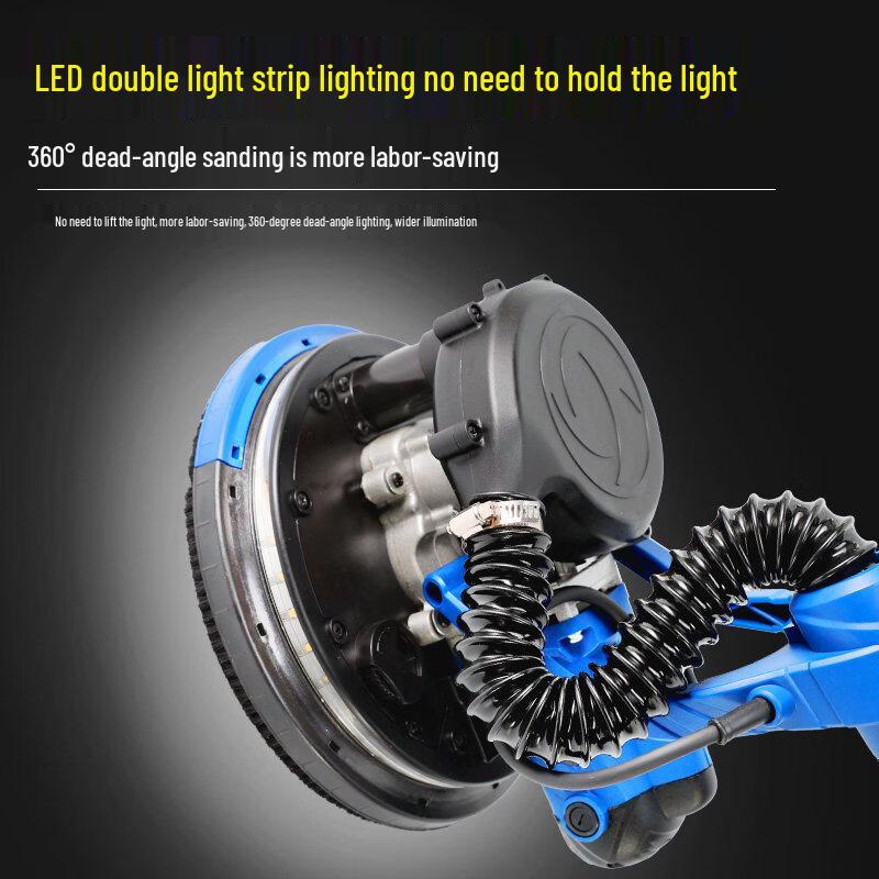 Беспылевая настенная шлифмашина Taijufu с самовсасыванием, двойным пылеудалением и шлангом 4 м, вилка CN (адаптер в комплекте)