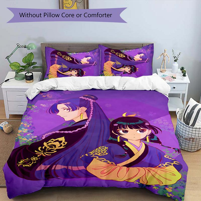 3pcs The Apothecary Diaries pattern bedding set duvet cover set includes duvet cover &pillowcases, perfect all season bedroom decoration & gift