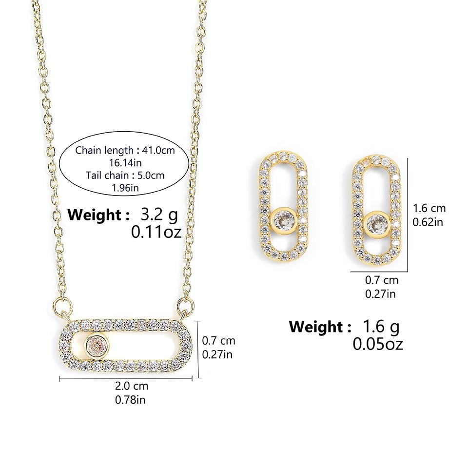 Изысканные овальные подвески с подвесками для женщин, модные серьги-скрепки с кубическим цирконием, ожерелье, ювелирные изделия, подарки для девочек на вечеринку