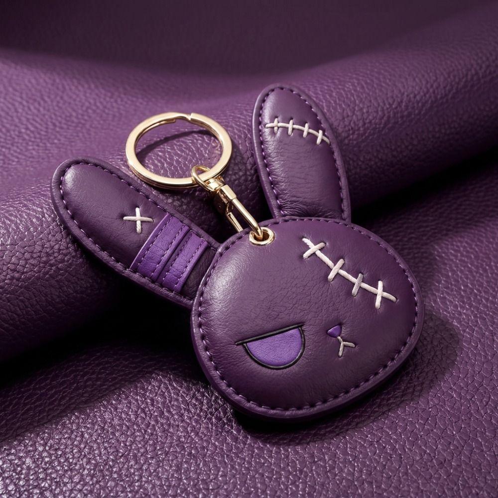 Animal Wounded Rabbit Keyring Gothic Halloween Rabbit Keychain Car Bag Ornament