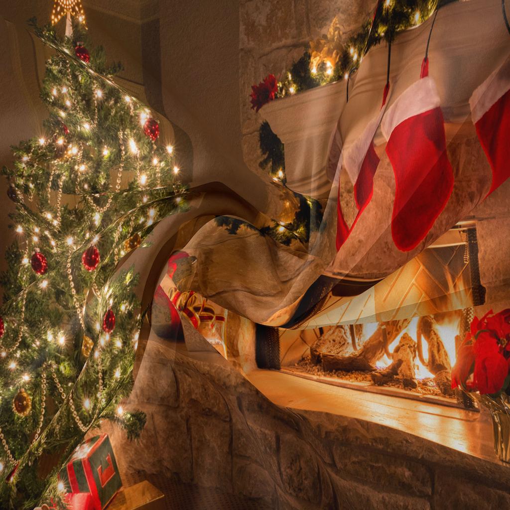 Tiktok живой фон Рождественская елка висит на стене гобелен украшение комнаты фон ткань одеяло