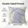 Lavender Flowers Pillow Case Sofa Decorative Home Double-sided Printing Short Plush Cushion Cover Throw Pillow Cover Gifts