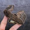 Аммонит Ископаемый Ручная Работа Медная Проволока Оплетка Браслет-Манжета Регулируемый u1F34