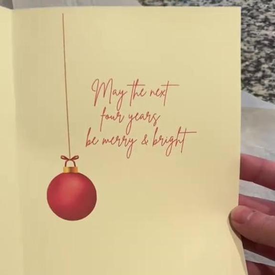 Поздравительная открытка к выборам в США 2024 года Набор открыток «Счастливого Рождества, Америка» Поздравительные открытки к президентским выборам для семьи, друзей, коллег