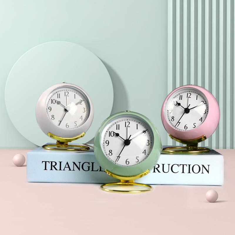 Metal spherical alarm clock Nordic simple fashion student boy girl alarm clock lazy get up artifact