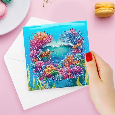 6 шт. Рождественская серия DIY Алмазная картина Карта Алмазный рисунок Карта Алмазный ежедневный подарок для семьи и друзей