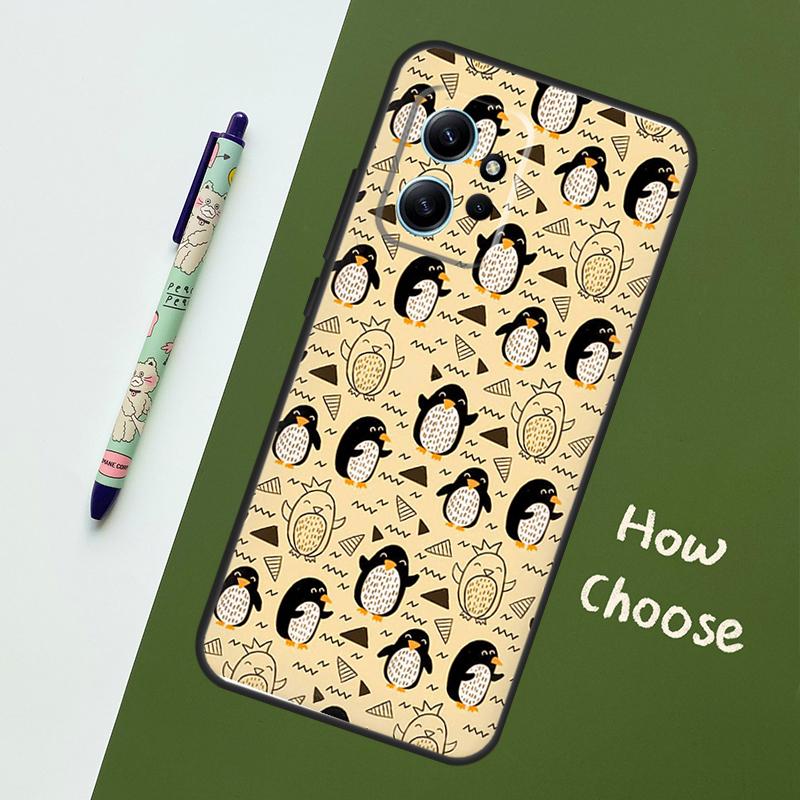 Cute Kawaii Penguin Case For Xiaomi Redmi Note 15 Pro Plus 14 13 10 11 12 Cover For Redmi 15C 15 13C 12C 14C 10C