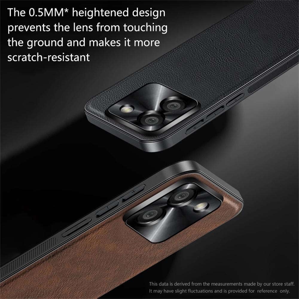 For Xiaomi Poco M7 Pro 5G Case PU+TPU+PC Phone Back Cover with Metal Lens Frame