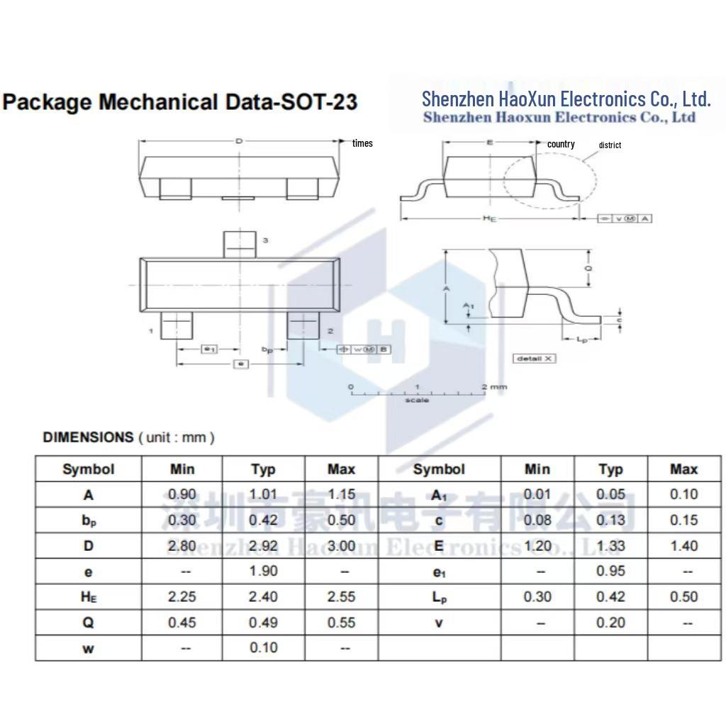 60 В 4 А P-канальный NCE60P04Y MOSFET SOT-23 Поверхностный монтаж Транзистор