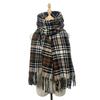 Autumn and Winter High-end Simple Scarf Women's Color Plaid Thickened Scarf Warm Fashion Scarf Versatile Shawl
